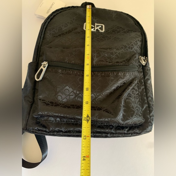 Calvin Klein Black Logo Print Unisex Backpack - Picture 10 of 10